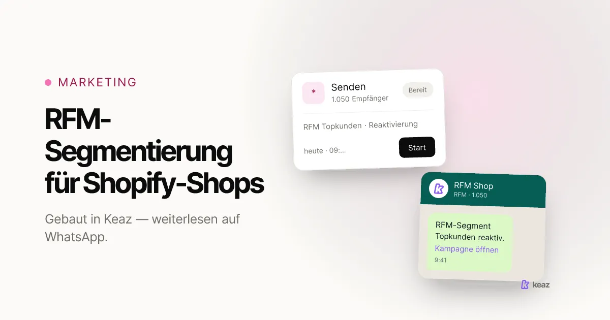 Keaz Cover: RFM-Segmentierung gruppiert Shopify-Kund:innen nach Kaufverhalten
