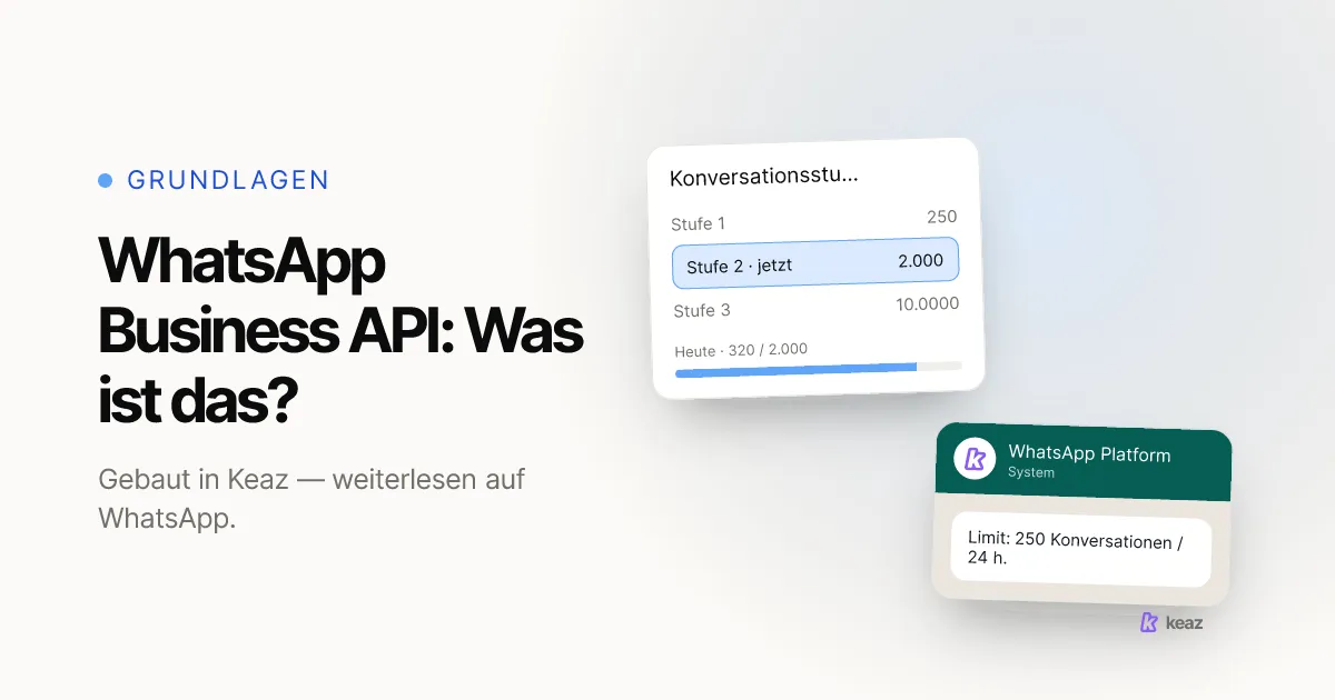 Keaz Cover: Was die WhatsApp Business API ist und welche Shopify-Shops sie brauchen