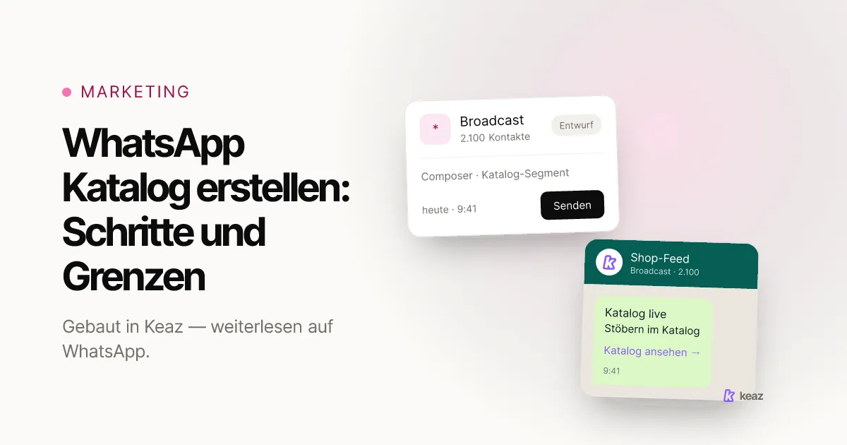 Keaz Cover: WhatsApp Katalog für einen Shopify-Shop einrichten