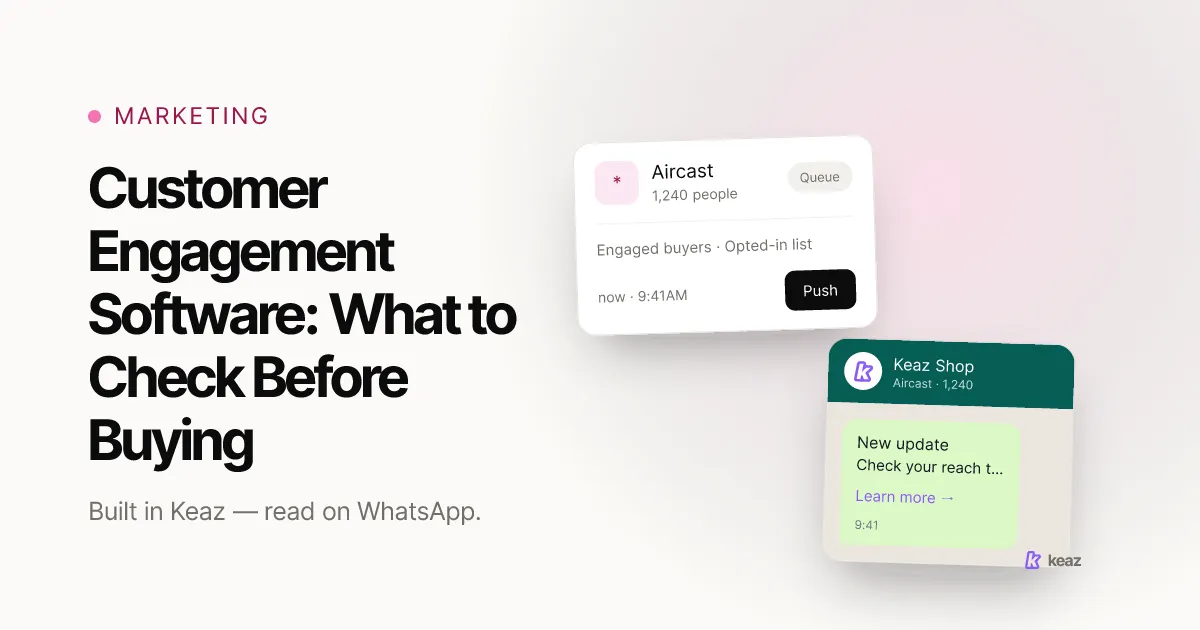 Keaz cover: how a Shopify store should evaluate customer engagement software